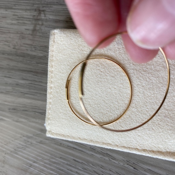 Lana Small Magic Hoops 14k gold 1.25” diameter EUC - Picture 3 of 5